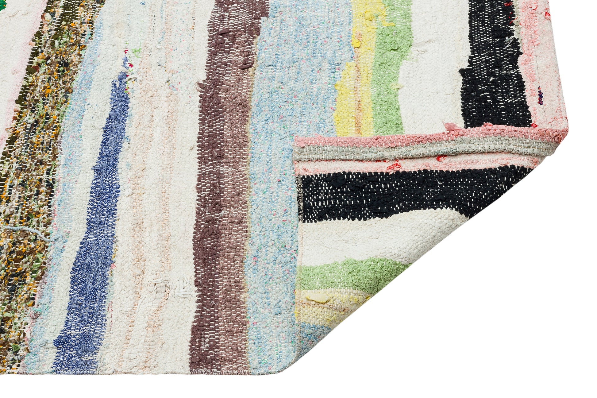 Girit Bej Çizgili Yün El Dokuma Halısı 174 x 309 Apex Unique