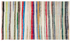 Girit Bej Çizgili Yün El Dokuma Halısı 174 x 309 Apex Unique