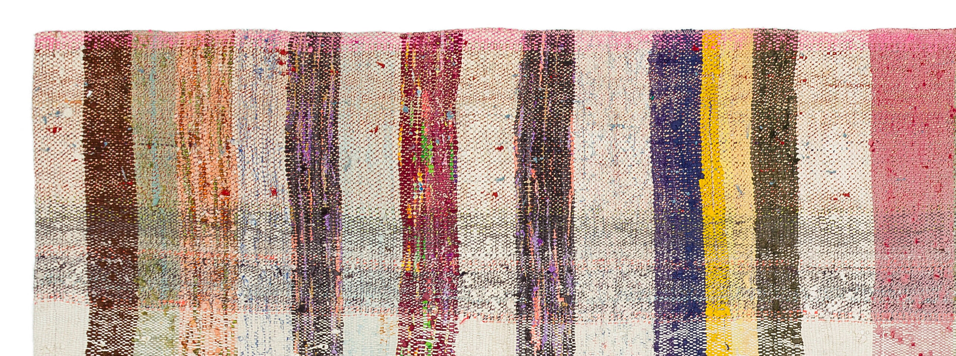 Girit Bej Çizgili Yün El Dokuma Halısı 082 x 233 Apex Unique