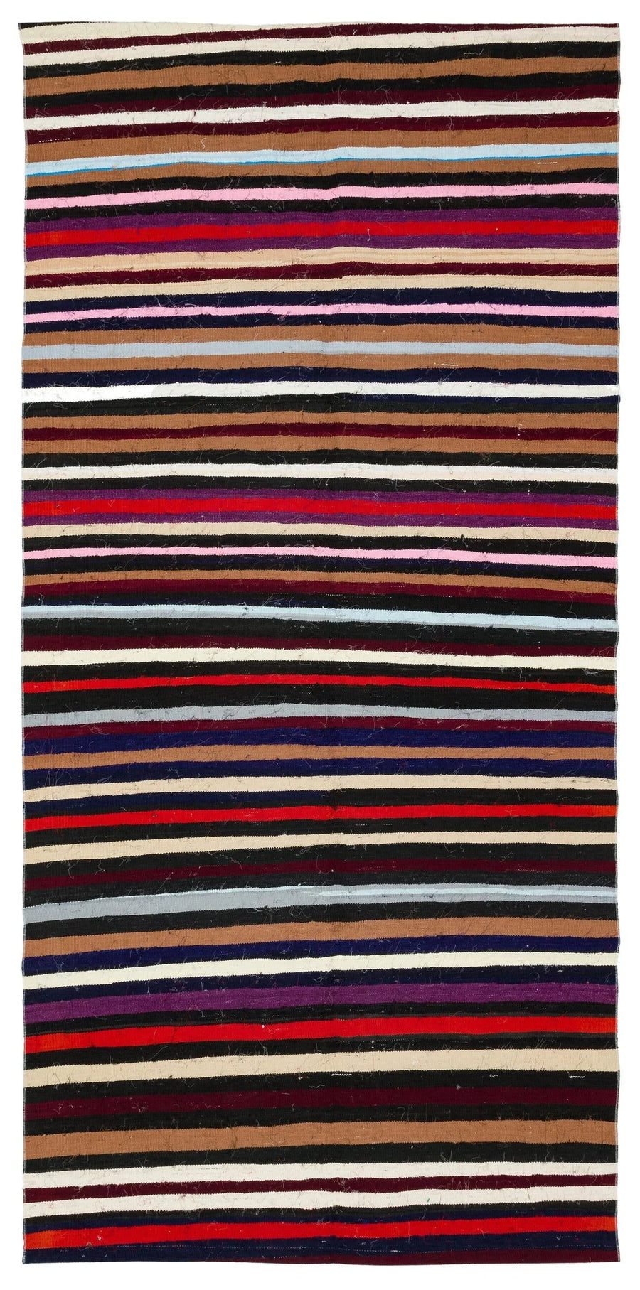 Çok Renkli El Dokuma Halı Bohem Çizgili Yün 152x310 cm 37063 – Oturma odası kullanımı