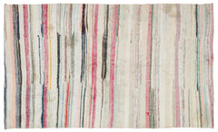 Girit Bej Çizgili Yün El Dokuma Halısı 165 x 275 Apex Unique