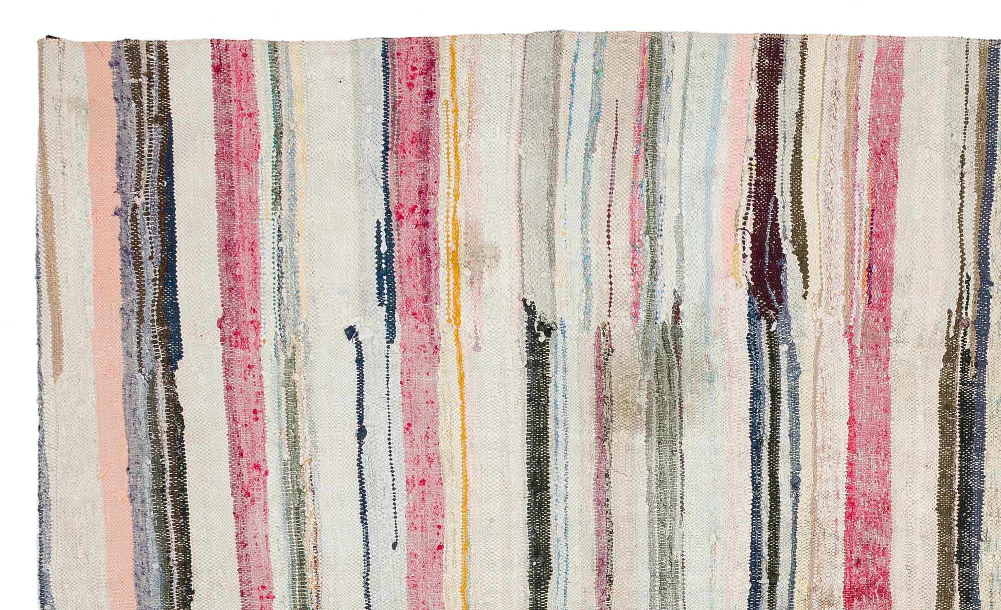 Girit Bej Çizgili Yün El Dokuma Halısı 165 x 275 Apex Unique