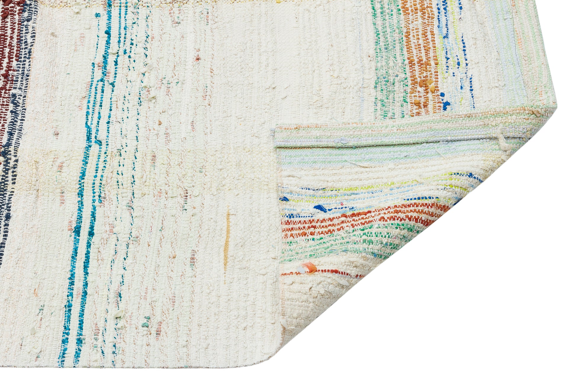 Girit Bej Çizgili Yün El Dokuma Halısı 173 x 201 Apex Unique