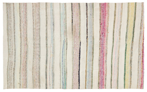 Girit Bej Çizgili Yün El Dokuma Halısı 173 x 280 Apex Unique