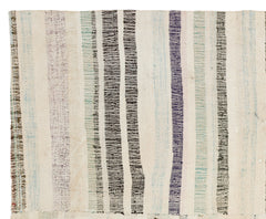 Girit Bej Çizgili Yün El Dokuma Halısı 191 x 228 Apex Unique