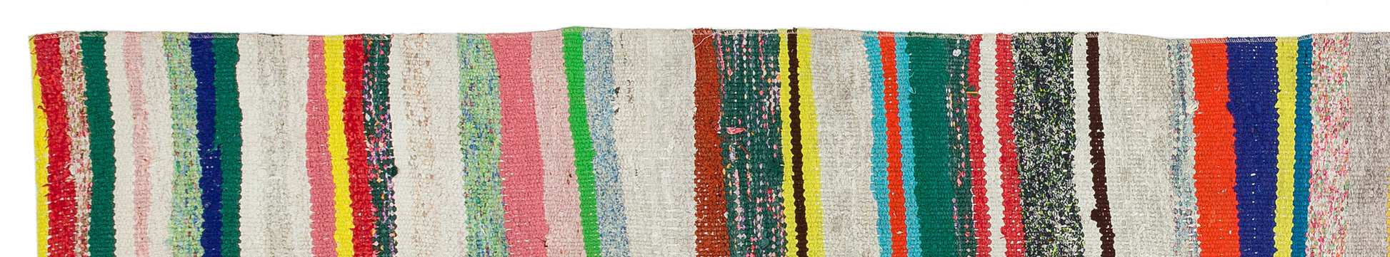 Girit Bej Çizgili Yün El Dokuma Halısı 052 x 310 Apex Unique