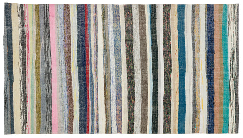 Girit Bej Çizgili Yün El Dokuma Halısı 178 x 314 Apex Unique