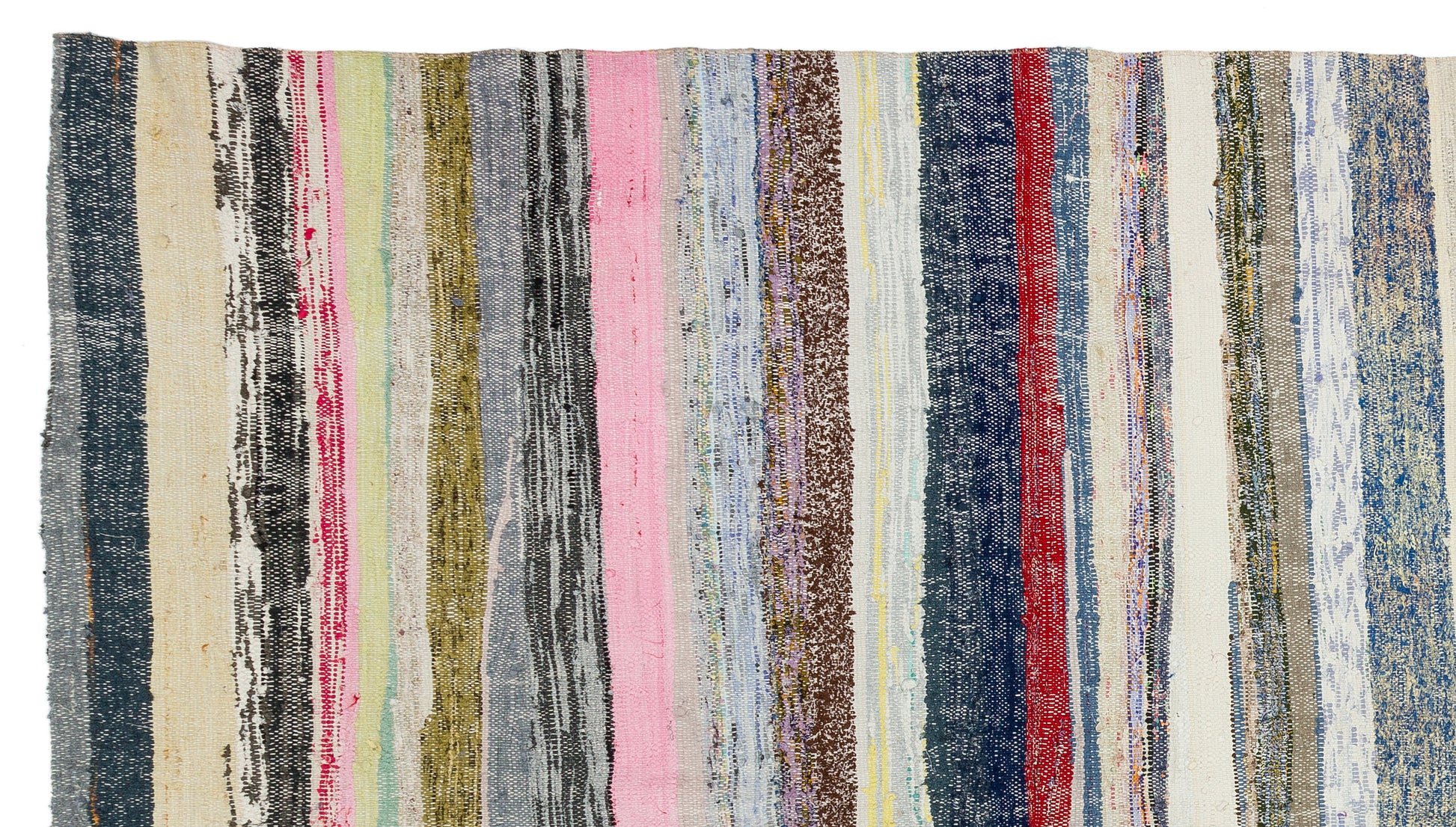 Girit Bej Çizgili Yün El Dokuma Halısı 178 x 314 Apex Unique