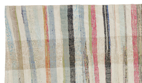 Girit Bej Çizgili Yün El Dokuma Halısı 160 x 277 Apex Unique