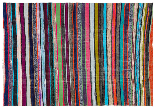 Girit Bej Çizgili Yün El Dokuma Halısı 179 x 261 Apex Unique