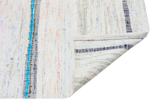 Girit Bej Çizgili Yün El Dokuma Halısı 180 x 223 Apex Unique