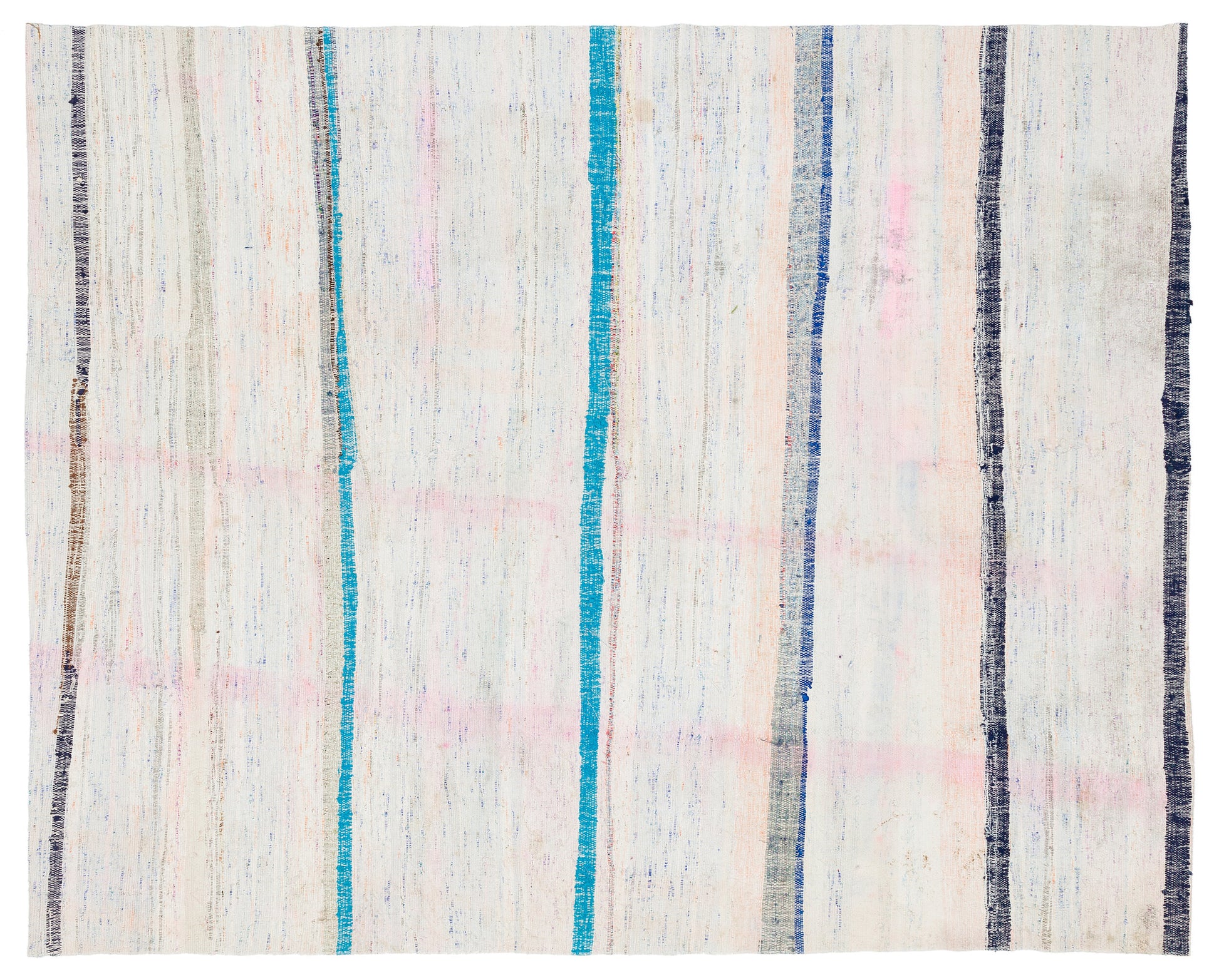 Girit Bej Çizgili Yün El Dokuma Halısı 180 x 223 Apex Unique