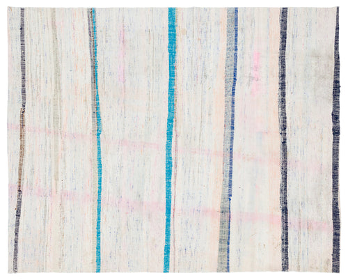 Girit Bej Çizgili Yün El Dokuma Halısı 180 x 223 Apex Unique