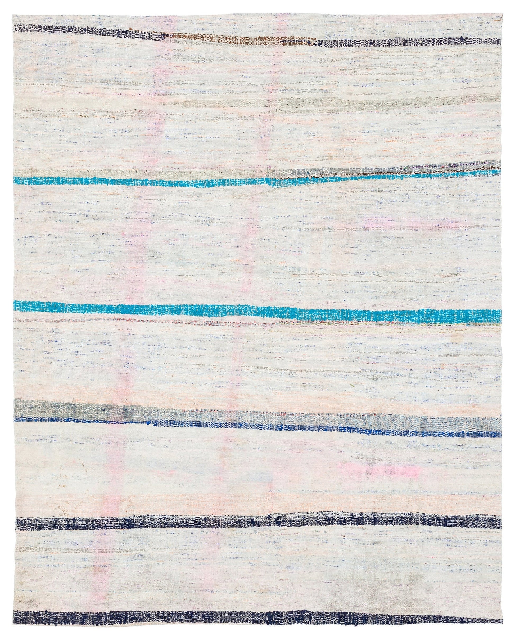 Girit Bej Çizgili Yün El Dokuma Halısı 180 x 223 Apex Unique