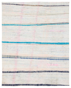 Girit Bej Çizgili Yün El Dokuma Halısı 180 x 223 Apex Unique