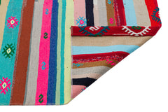 Girit Bej Çizgili Yün El Dokuma Halısı 198 x 268 Apex Unique