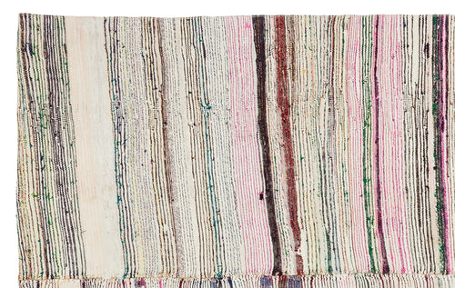 Girit Bej Çizgili Yün El Dokuma Halısı 163 x 263 Apex Unique