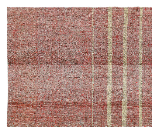 Girit Bej Çizgili Yün El Dokuma Halısı 185 x 222 Apex Unique