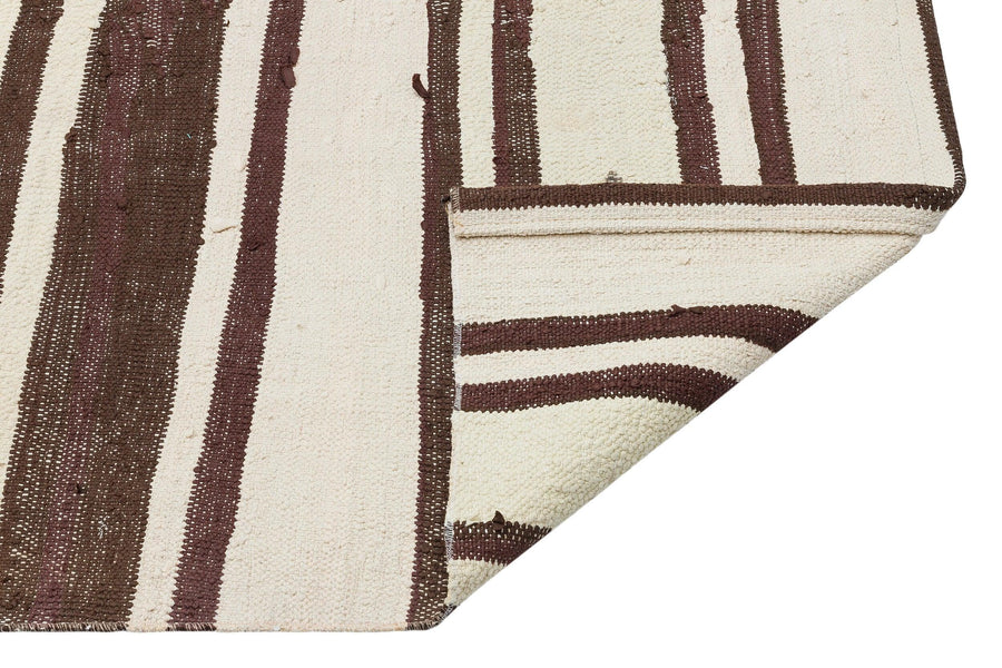 Bej Anadolu Bohem Geometrik Yün Halı 130x273 - Özel Seri