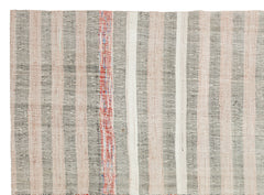 Girit Bej Çizgili Yün El Dokuma Halısı 204 x 279 Apex Unique