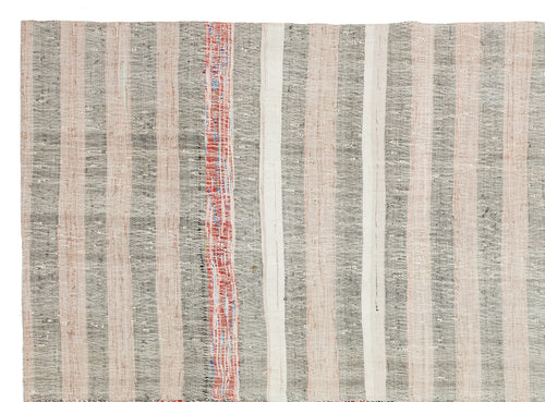 Girit Bej Çizgili Yün El Dokuma Halısı 204 x 279 Apex Unique