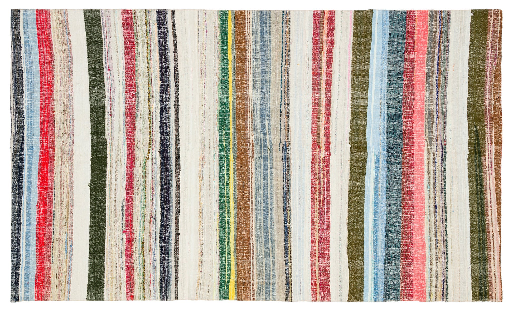 Girit Bej Çizgili Yün El Dokuma Halısı 169 x 289 Apex Unique