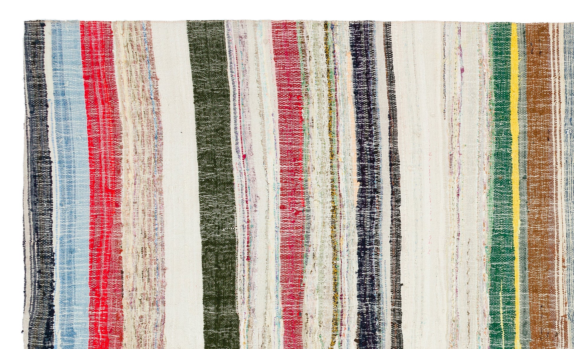 Girit Bej Çizgili Yün El Dokuma Halısı 169 x 289 Apex Unique