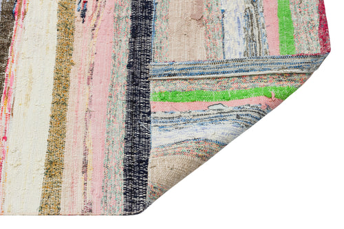 Girit Bej Çizgili Yün El Dokuma Halısı 149 x 291 Apex Unique