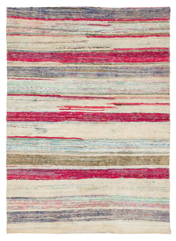 Bej Bohem Modern Yün Halı 141x194
