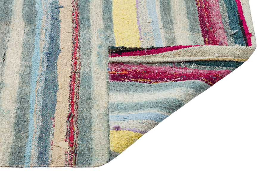 Bej Bohem Çizgili Yün Halı 175x320