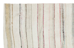 Girit Bej Çizgili Yün El Dokuma Halısı 161 x 260 Apex Unique