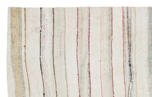 Girit Bej Çizgili Yün El Dokuma Halısı 161 x 260 Apex Unique