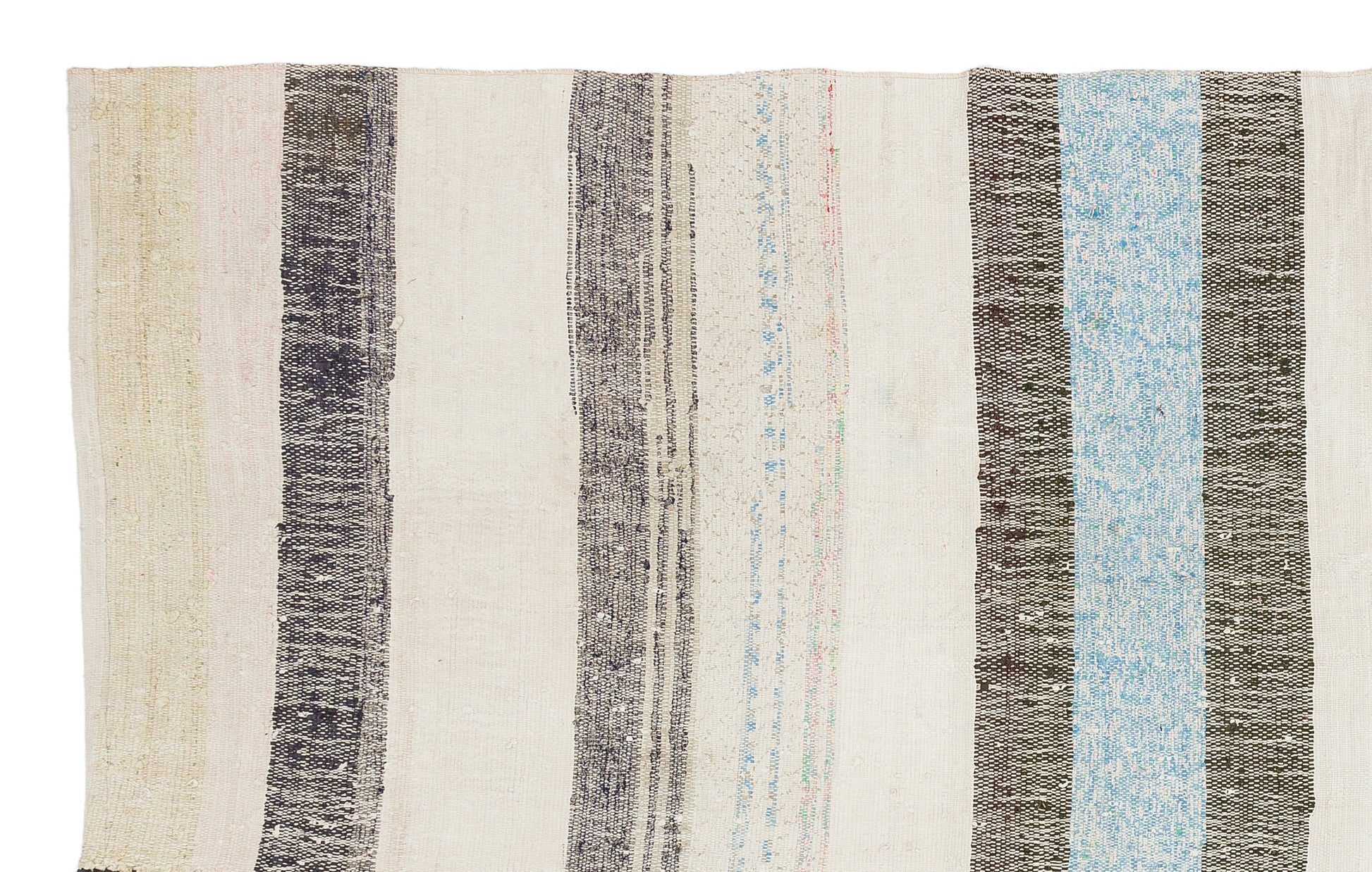 Girit Bej Çizgili Yün El Dokuma Halısı 167 x 268 Apex Unique