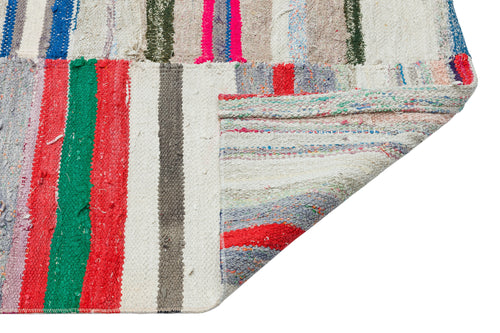 Girit Bej Çizgili Yün El Dokuma Halısı 182 x 263 Apex Unique