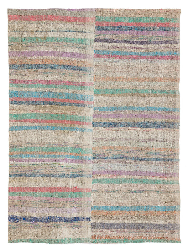 Bej Anadolu Bohem Modern Yün Halı 141x196 - Özel Seri