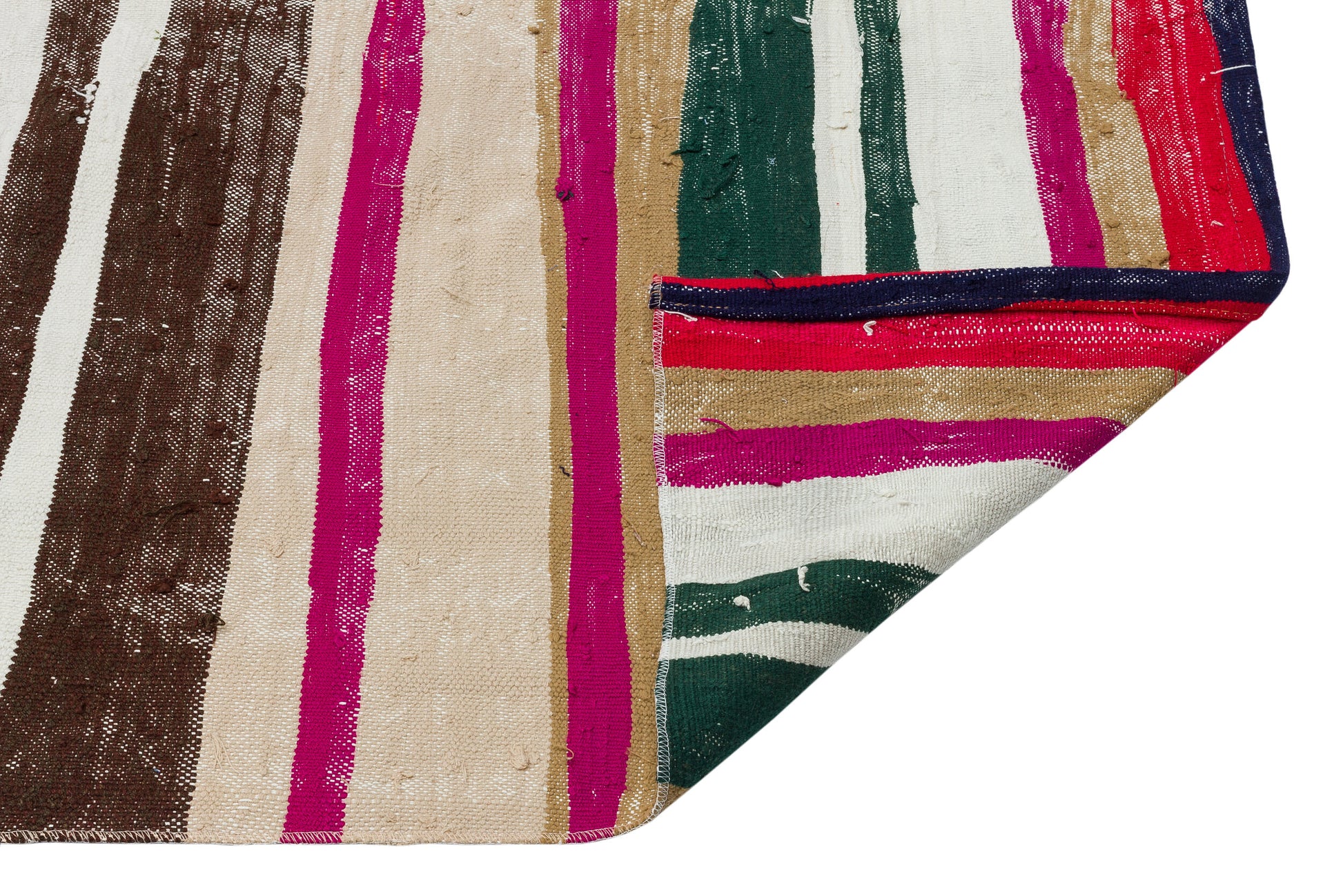 Girit Bej Çizgili Yün El Dokuma Halısı 148 x 330 Apex Unique