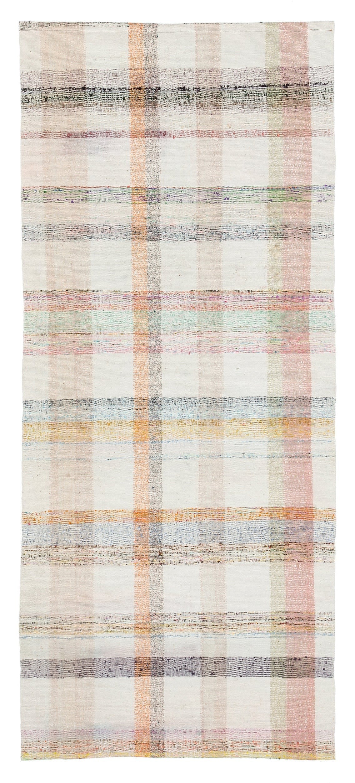 Girit Bej Çizgili Yün El Dokuma Halısı 094 x 219 Apex Unique