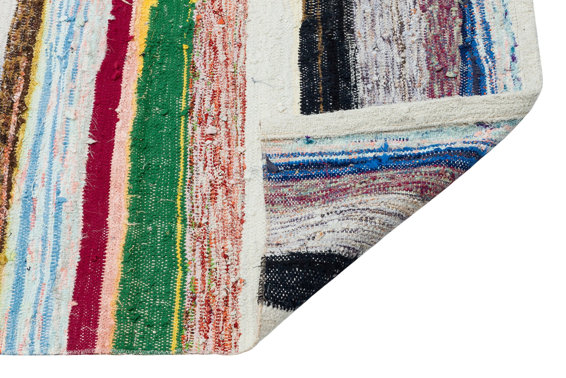 Girit Bej Çizgili Yün El Dokuma Halısı 144 x 332 Apex Unique