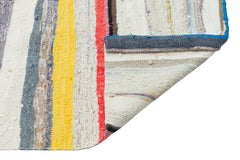 Girit Bej Çizgili Yün El Dokuma Halısı 161 x 376 Apex Unique