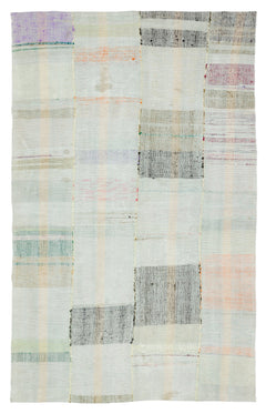 Girit Bej Çizgili Yün El Dokuma Halısı 170 x 280 Apex Unique