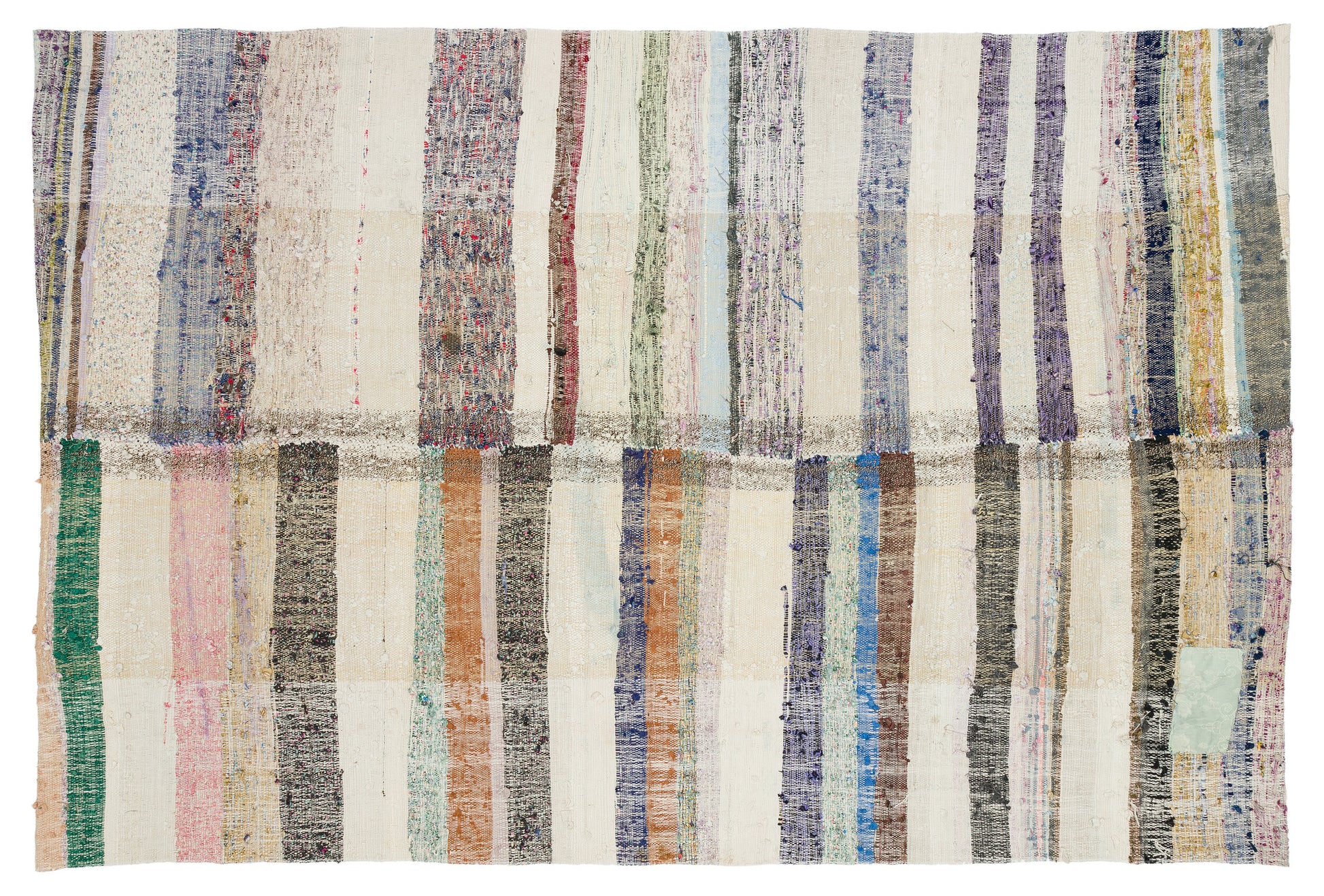 Girit Bej Çizgili Yün El Dokuma Halısı 175 x 266 Apex Unique