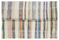 Girit Bej Çizgili Yün El Dokuma Halısı 175 x 266 Apex Unique