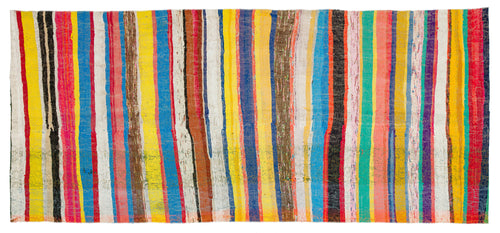 Girit Bej Çizgili Yün El Dokuma Halısı 148 x 332 Apex Unique