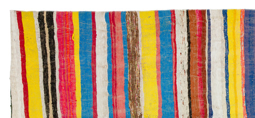 Girit Bej Çizgili Yün El Dokuma Halısı 148 x 332 Apex Unique