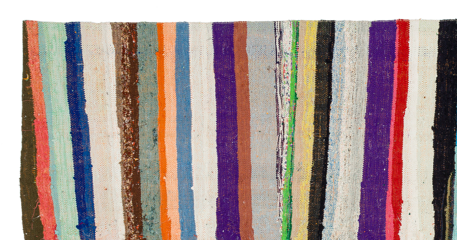 Girit Bej Çizgili Yün El Dokuma Halısı 162 x 320 Apex Unique