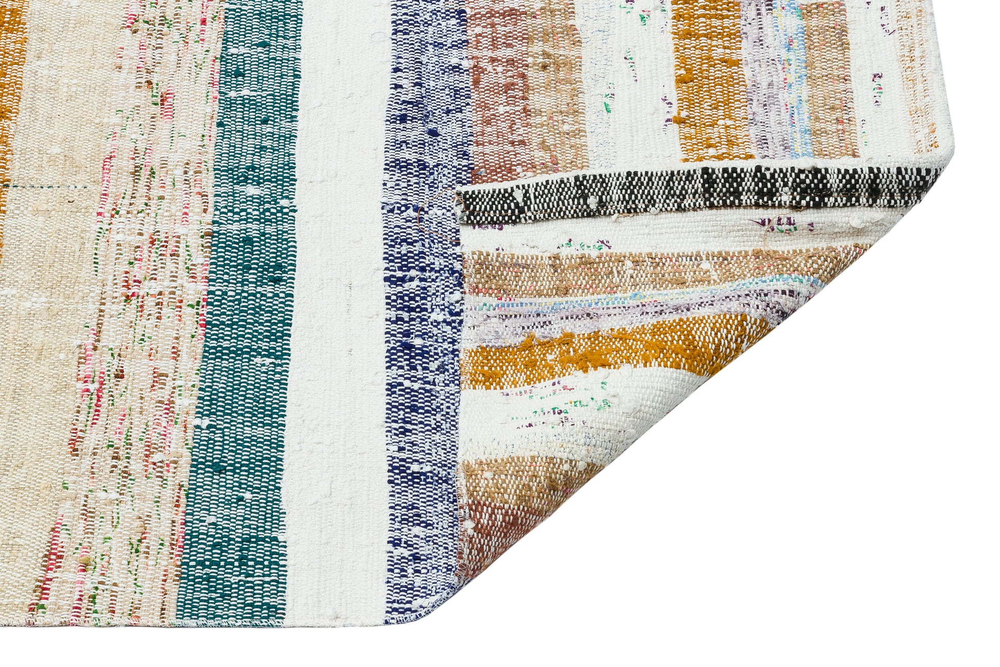 Girit Bej Çizgili Yün El Dokuma Halısı 160 x 283 Apex Unique