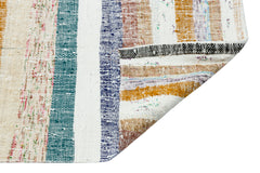 Girit Bej Çizgili Yün El Dokuma Halısı 160 x 283 Apex Unique