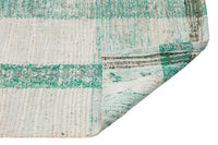 Handgewebter Woll-Kelim Teppich Türkis & Creme Geometrisch 150x237 cm
