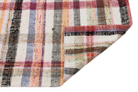 Tapis en laine crème multicolore tissé à la main, à motif géométrique 75x266 cm