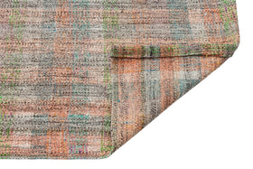 Turuncu Anadolu Eskitme Geometrik Yün Halı 88x233 - Özel Seri